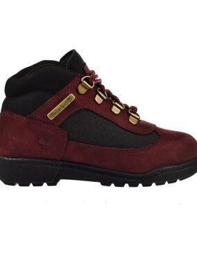 Timberland Field Boots Big Kids Burgundy Nubuck Size 3
